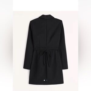 Abercrombie and Fitch Black Wrap Front cutout Blazer Dress NWT Size Medium